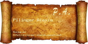 Pilinger Alexia névjegykártya